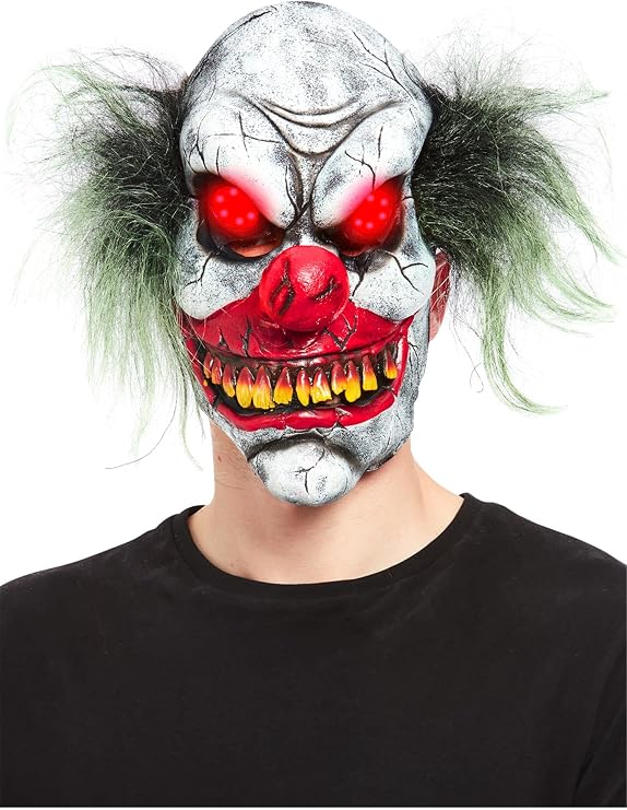 Evil Eye Clown Light Up Mask