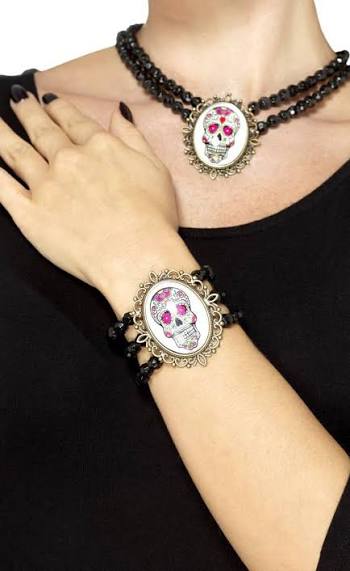 Day Of The Dead Beaded Bracelet
