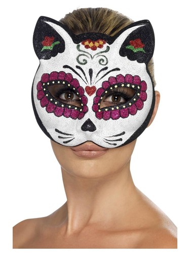 Day Of The Dead Sugar Skull Cat Eyemask