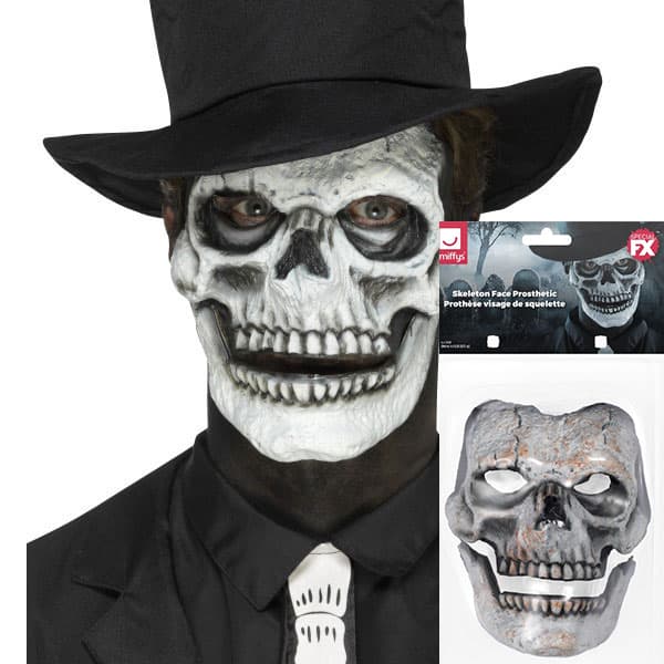Smiffys FX Make Up Foam Latex Skeleton Face Prosthetic