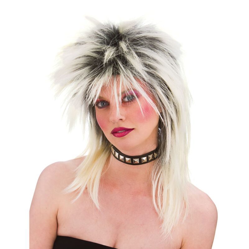 80s Rocker Blonde/Black Wig