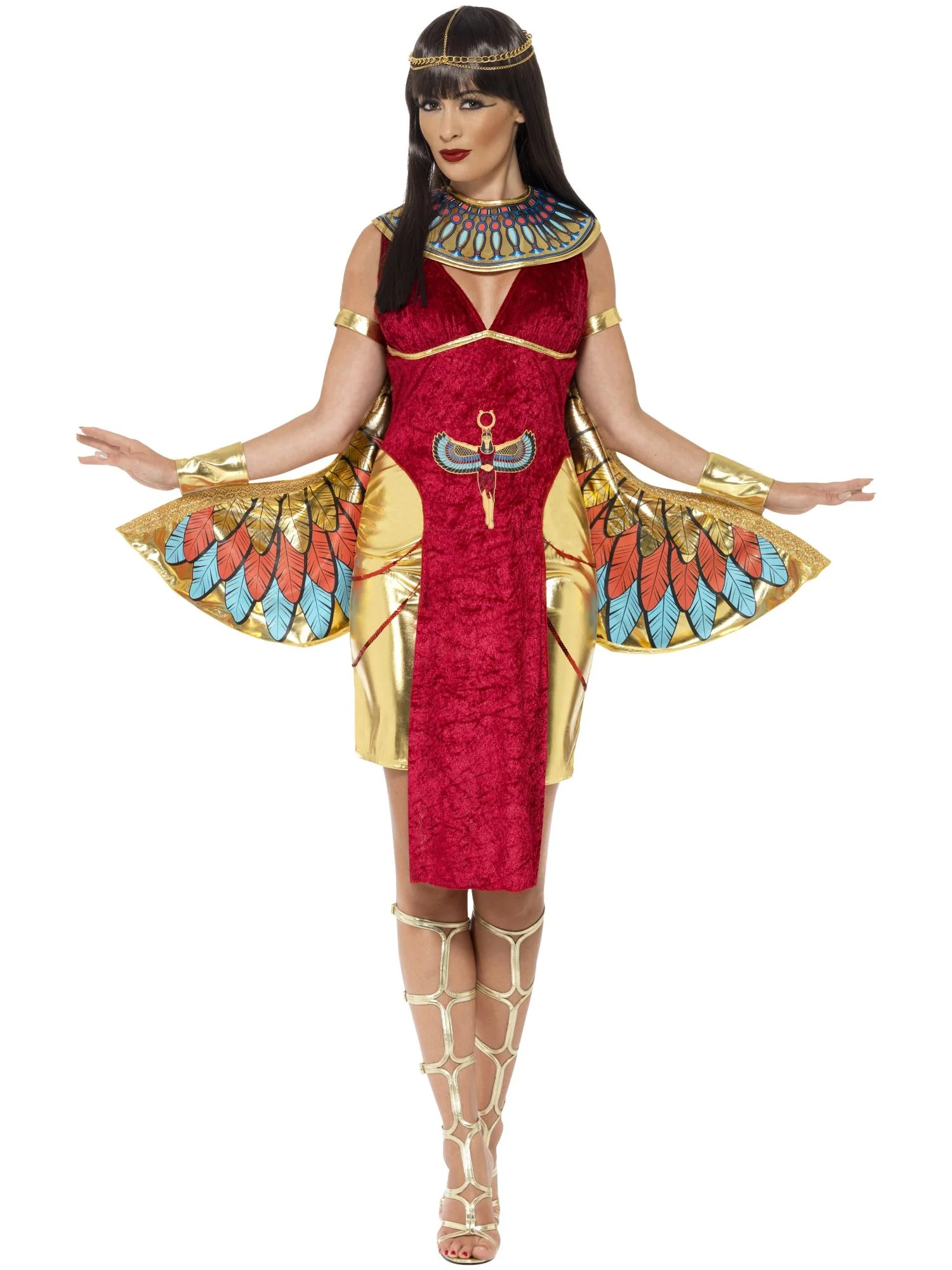 Egyptian Goddess Halloween Ladies Fancy Dress Costume - Image 2